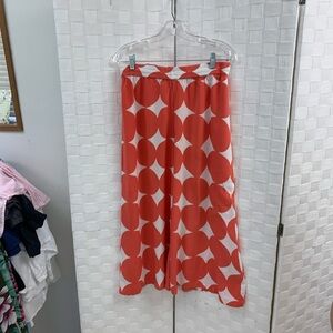 Wide Leg Pants in Coral Dot Print